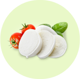 Mozzarella mascarpone ricotta feta and cheese